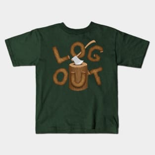 Log Out Kids T-Shirt